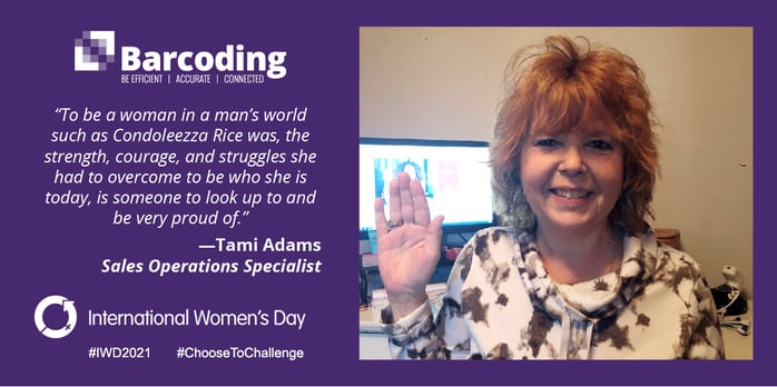 To be a woman in a man's world such as Condoleezza Rice was, the strength, courage, and struggles she had to overcome to be who she is today, is someone to look up to and be very proud of. Tami Adams Sales Operations Specialist