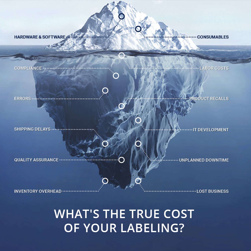 Iceberg graphic with label 